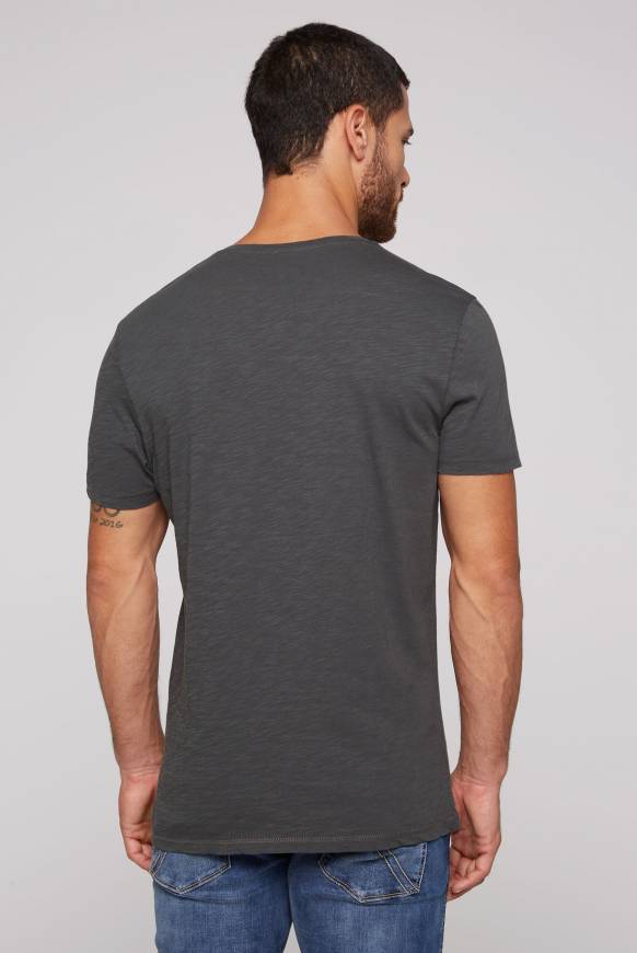 Soccx T-Shirt Mit V-Neck Und Print Ash S