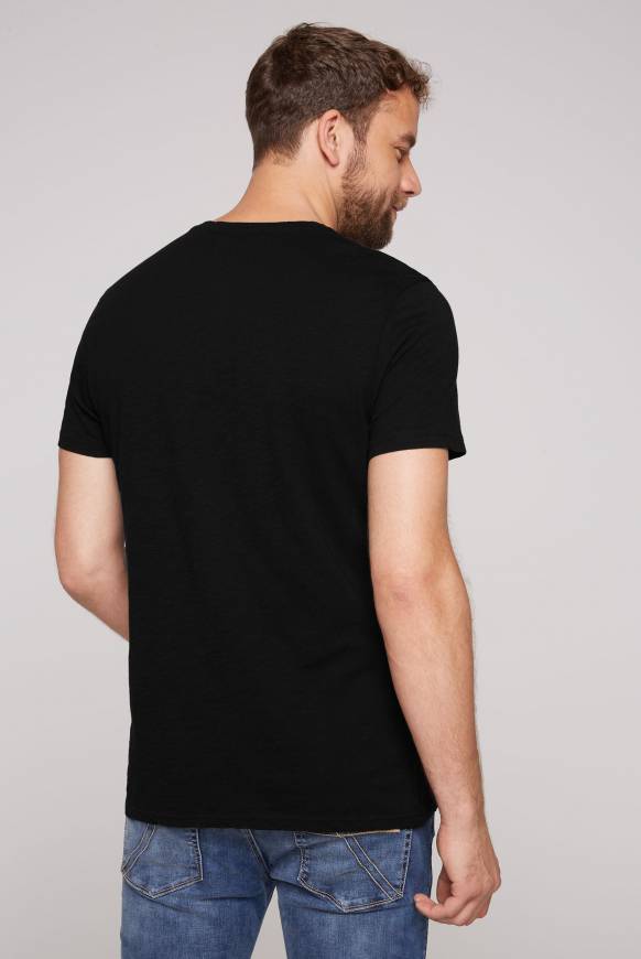 Soccx T-Shirt Mit V-Neck Und Print Black S