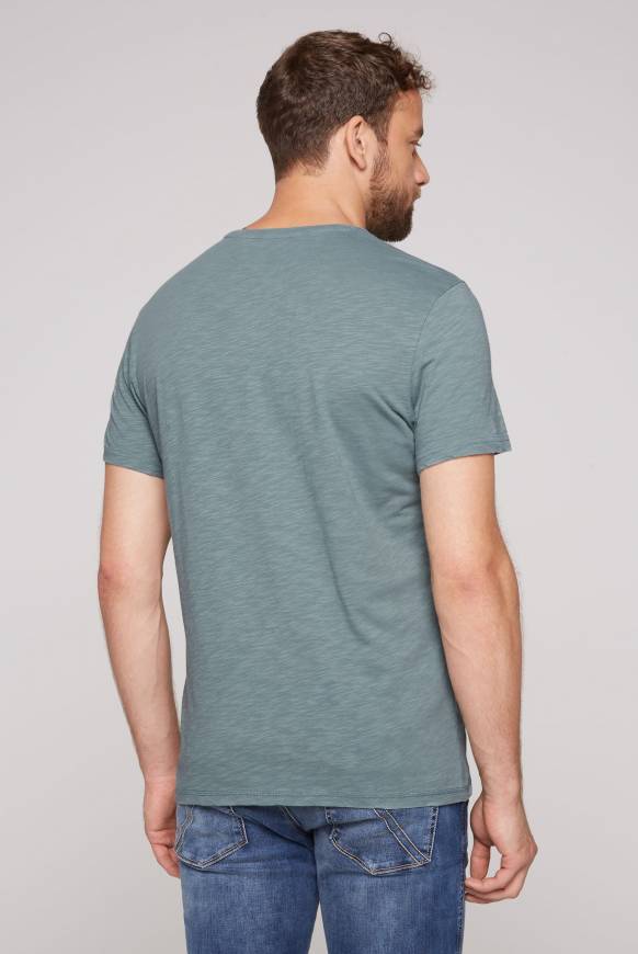 Soccx T-Shirt Mit V-Neck Und Print Grey Green S