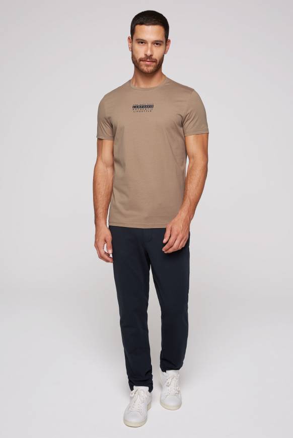 Soccx T-Shirt Rundhals Mit Logo Print Tan
