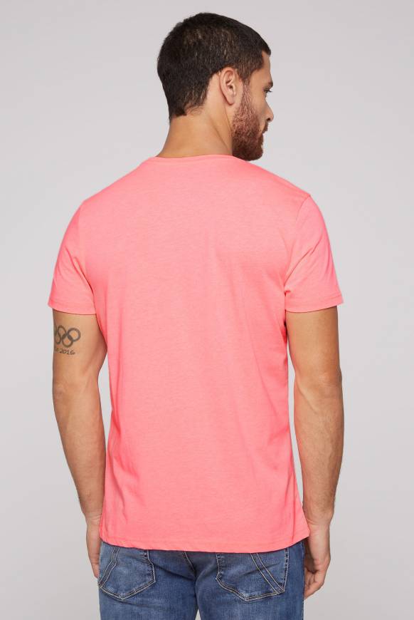 Soccx T-Shirt Rundhals Mit Used Print Neon Pink S