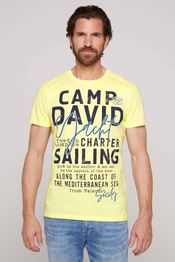 Soccx T-Shirt Rundhals mit Yacht Print sunlight S