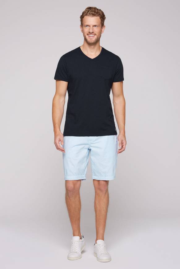 Soccx T-Shirt V-Neck Mit Brusttasche Blue Navy S