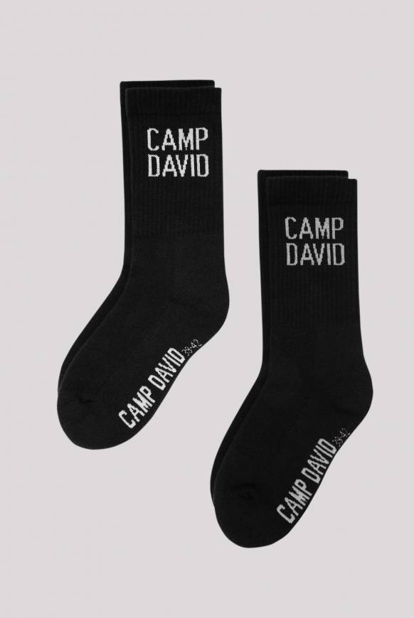 Soccx Tennissocken mit Logo im Doppelpack black