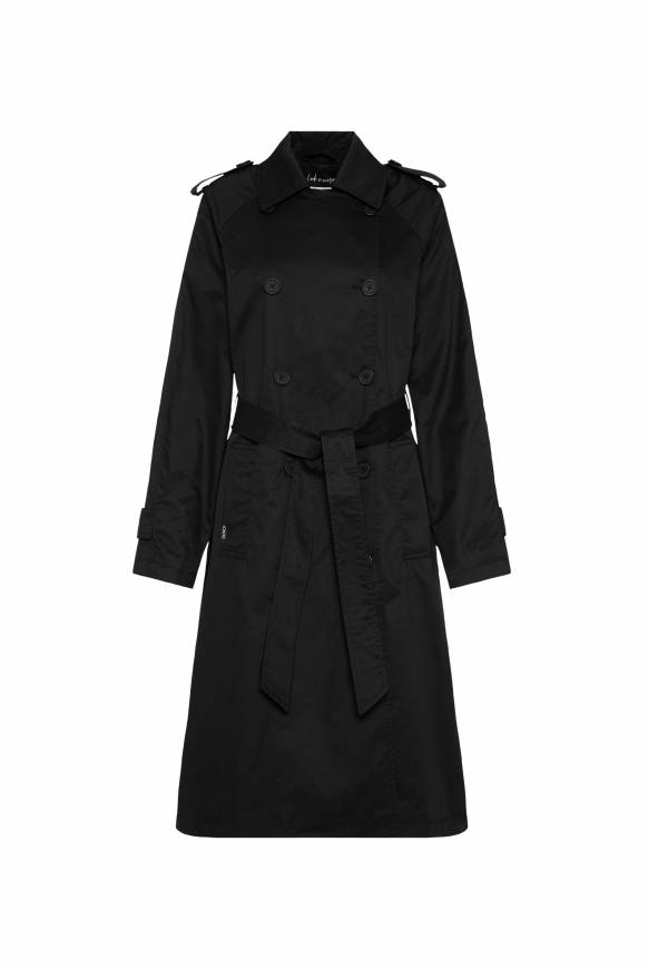 Soccx Trenchcoat Mit Bindegürtel Black