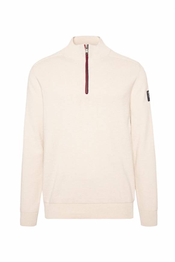 Soccx Troyer-Pullover Mit Zipper-Detail Ecru