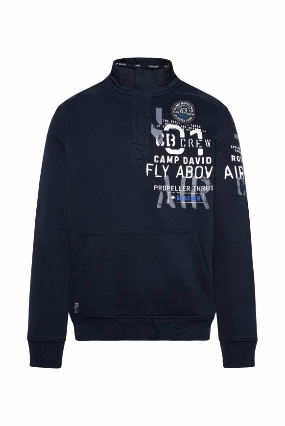 Soccx Troyer-Sweatshirt Mit Artworks Blue Navy