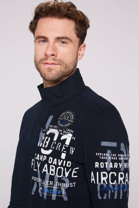 Soccx Troyer-Sweatshirt Mit Artworks Blue Navy