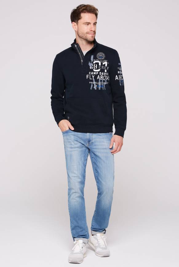 Soccx Troyer-Sweatshirt Mit Artworks Blue Navy