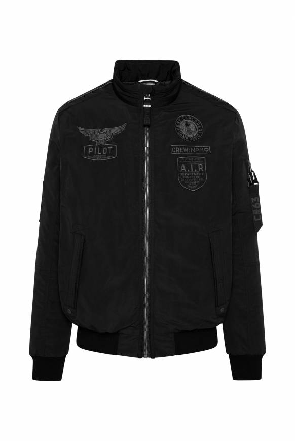 Soccx Wattierter Fliegerblouson Mit Patches Black
