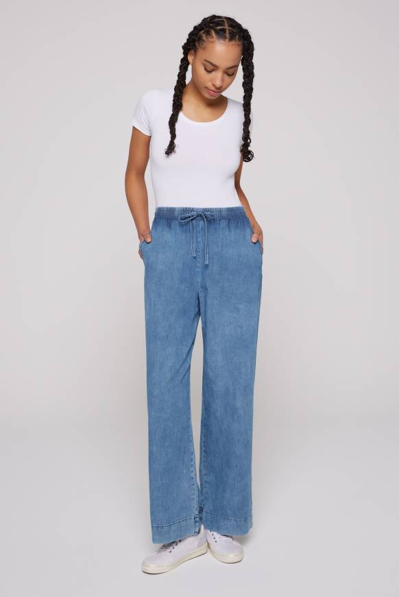 Soccx Wide Leg Jeans Authentic Blue