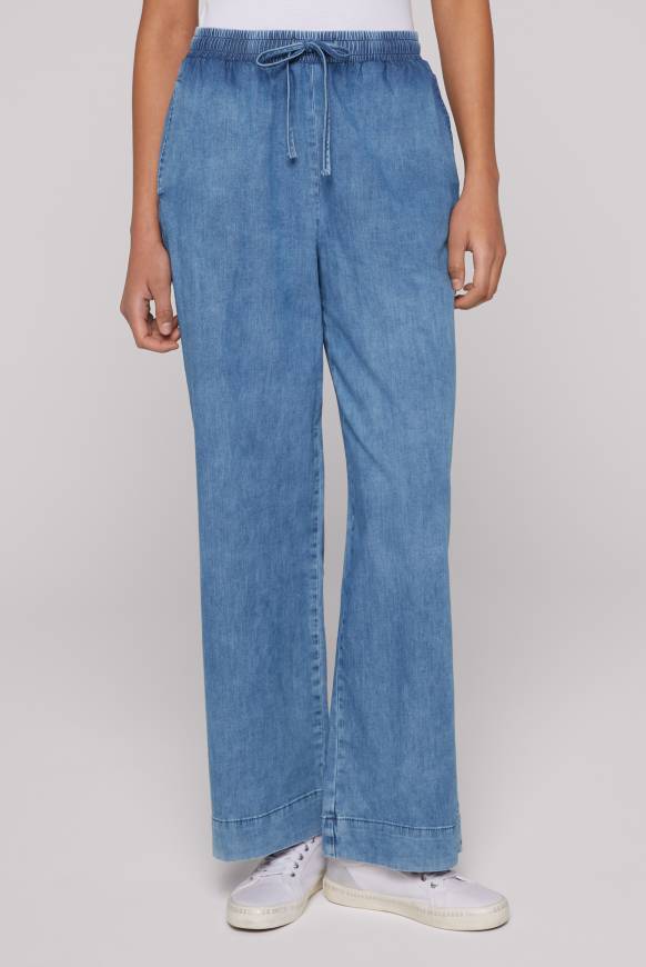 Soccx Wide Leg Jeans Authentic Blue