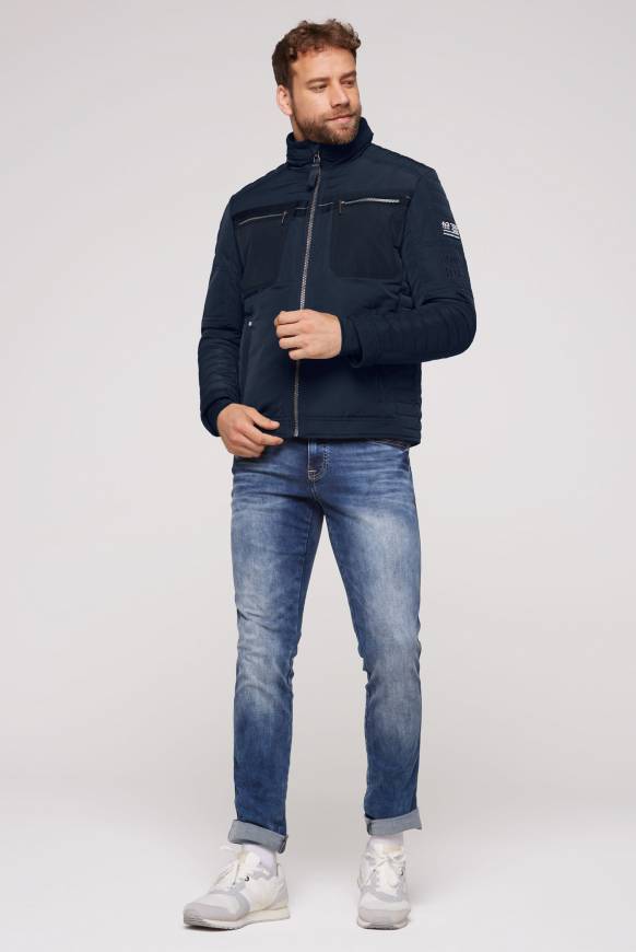 Soccx Winterjacke Im Biker-Design Blue Navy