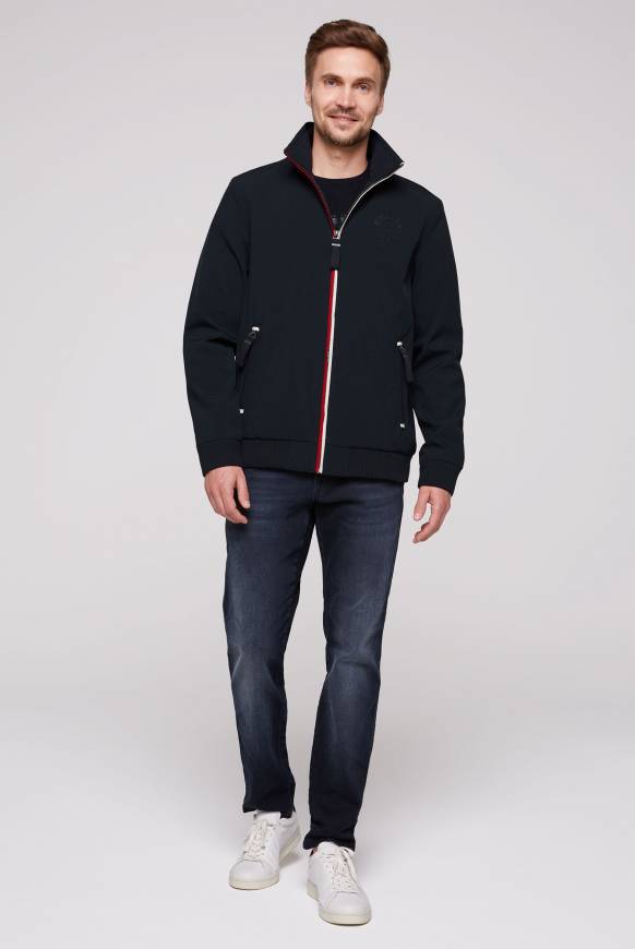 Soccx Softshelljacke Im Blouson-Stil Mit Artworks Blue Navy