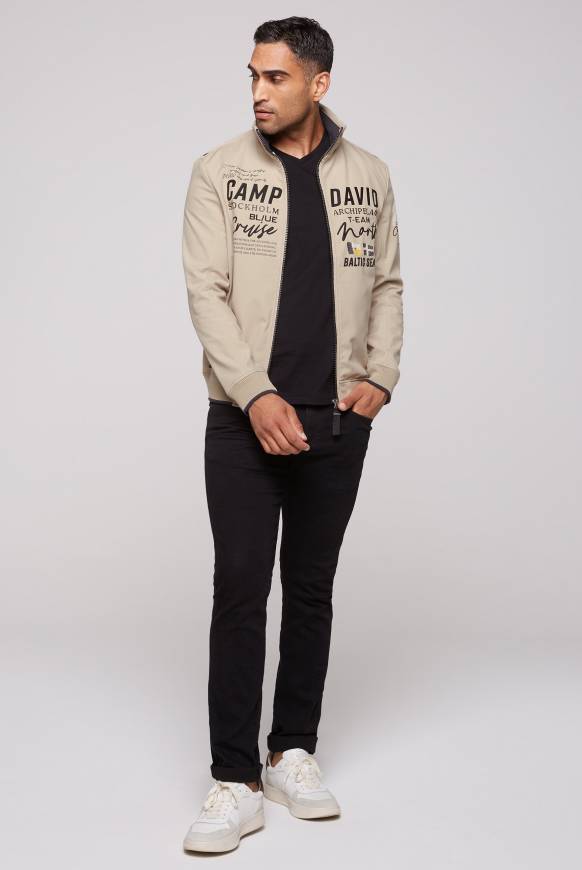 Soccx Softshelljacke Im Blouson-Stil Mit Artworks Neutral Beige