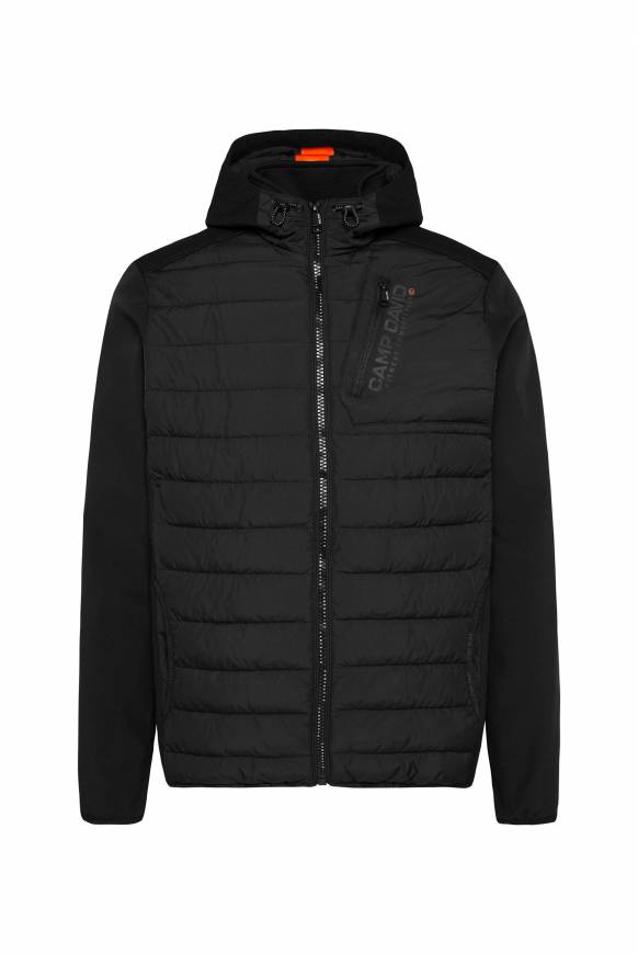 Soccx Softshelljacke Im Materialmix Mit Kapuze Black