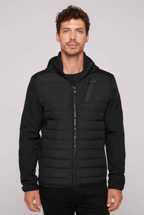 Soccx Softshelljacke im Materialmix mit Kapuze black