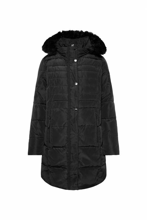 Soccx Stepp-Parka Mit Abtrennbarer Kapuze Und Kunstfell Black
