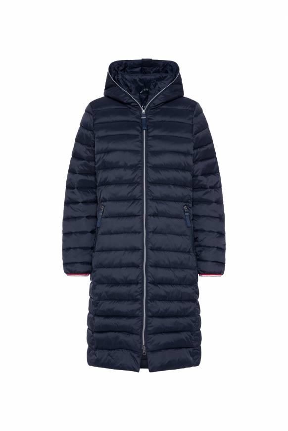 Soccx Stepp-Parka Mit Kapuze Und Rücken-Print Blue Navy