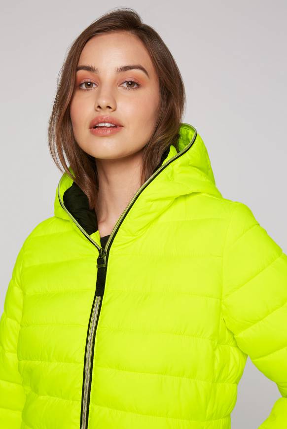 Soccx Stepp-Parka Mit Kapuze Und Rücken-Print Yellow Lime