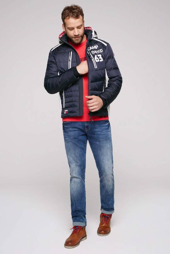 Soccx Steppjacke Im Colour Design Mit Logo Artworks Deep Sea