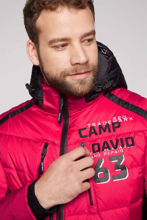 Soccx Steppjacke Im Colour Design Mit Logo Artworks Royal Red