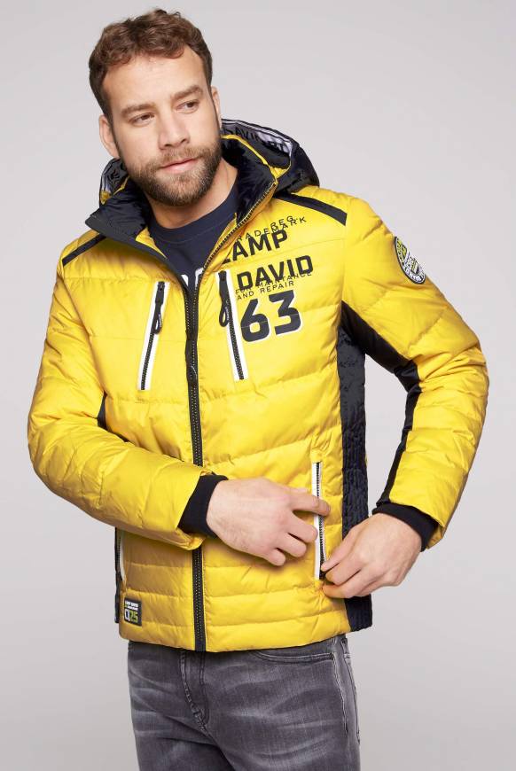 Soccx Steppjacke im Colour Design mit Logo Artworks yellow sun