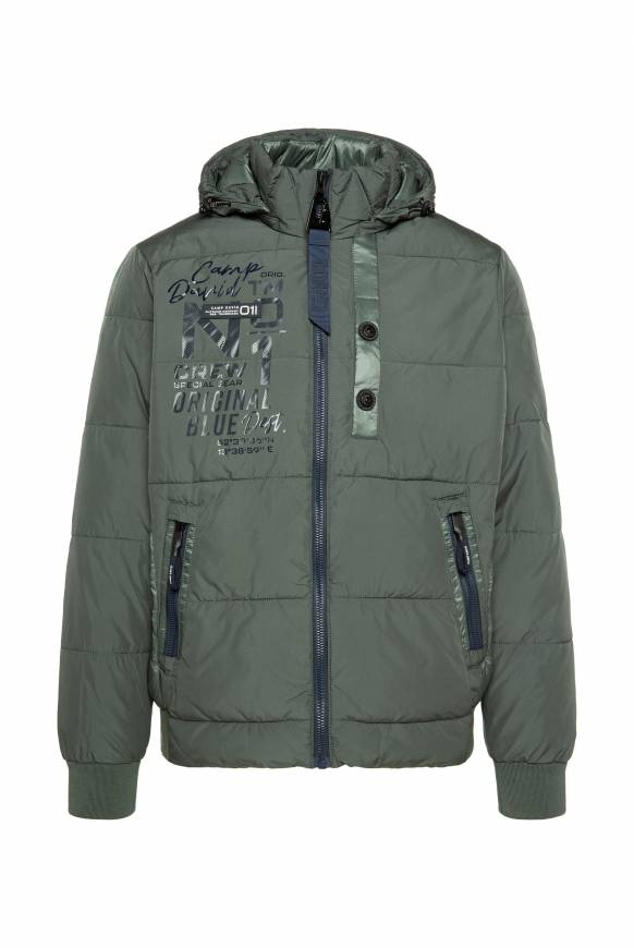 Soccx Steppjacke Im Materialmix Mit Abtrennbarer Kapuze Khale Green