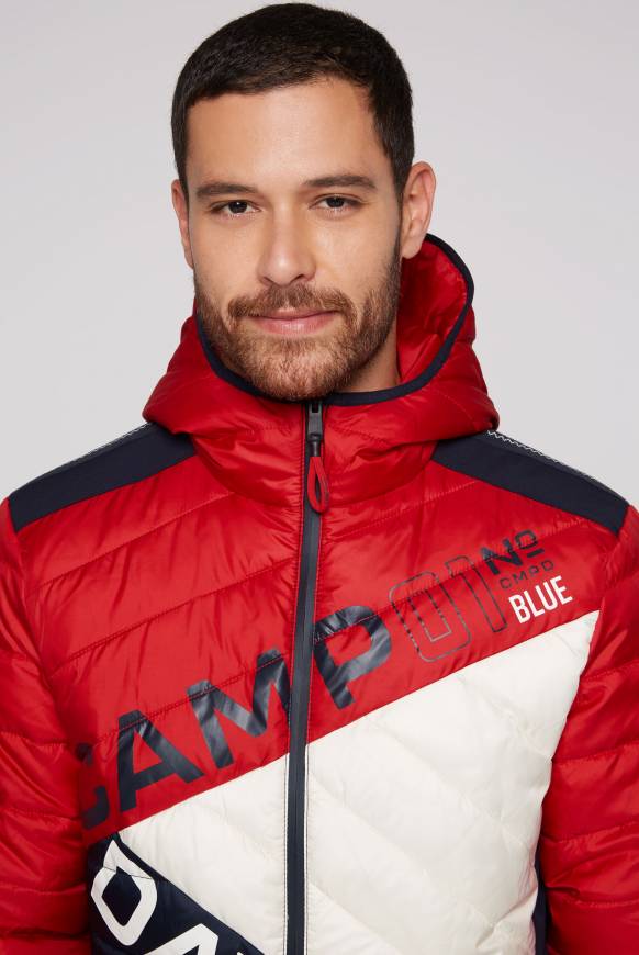 Soccx Steppjacke Mit Colour-Blocking Und Rücken-Print Flight Red