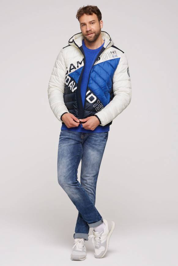 Soccx Steppjacke Mit Colour-Blocking Und Rücken-Print Kitt