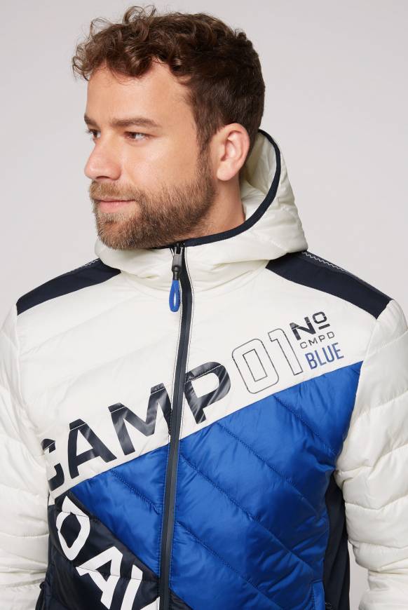 Soccx Steppjacke Mit Colour-Blocking Und Rücken-Print Kitt