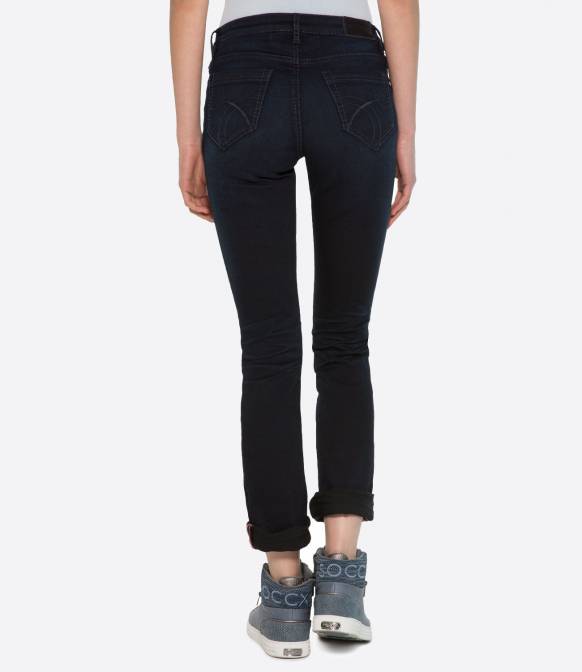 Soccx Stretch-Jeans RO:MY Mit Geraden Beinverlauf Blue Black Used