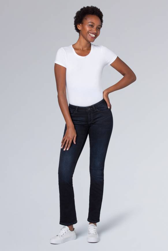 Soccx Stretch-Jeans RO:MY Mit Geraden Beinverlauf Blue Black Used