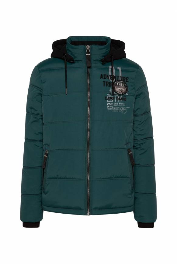 Soccx Strukturierte Steppjacke Mit Abtrennbarer Sweatkapuze Deep Green