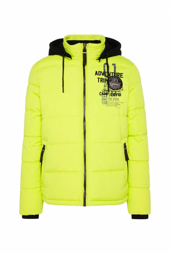 Soccx Strukturierte Steppjacke Mit Abtrennbarer Sweatkapuze Neon Kiwi