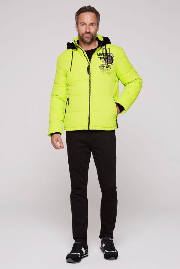 Soccx Strukturierte Steppjacke Mit Abtrennbarer Sweatkapuze Neon Kiwi