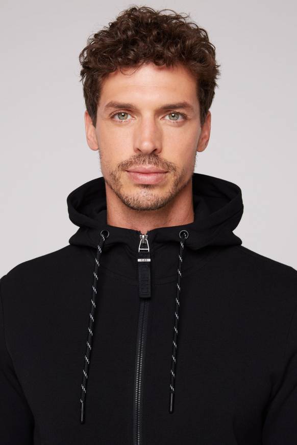 Soccx Sweatjacke Aus Interlock Mit Kapuze Blue Navy