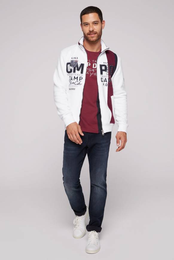 Soccx Sweatjacke Mit Color-Blocking Und Artworks Opticwhite