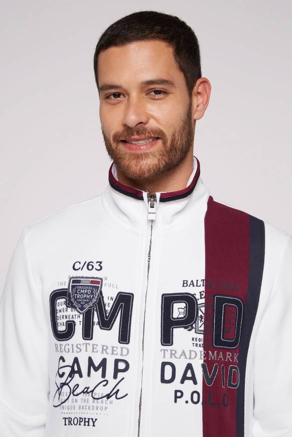 Soccx Sweatjacke Mit Color-Blocking Und Artworks Opticwhite