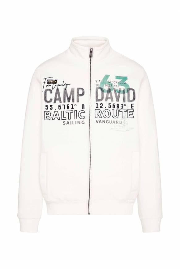Soccx Sweatjacke Mit Logo Print Und Stickereien Ivory