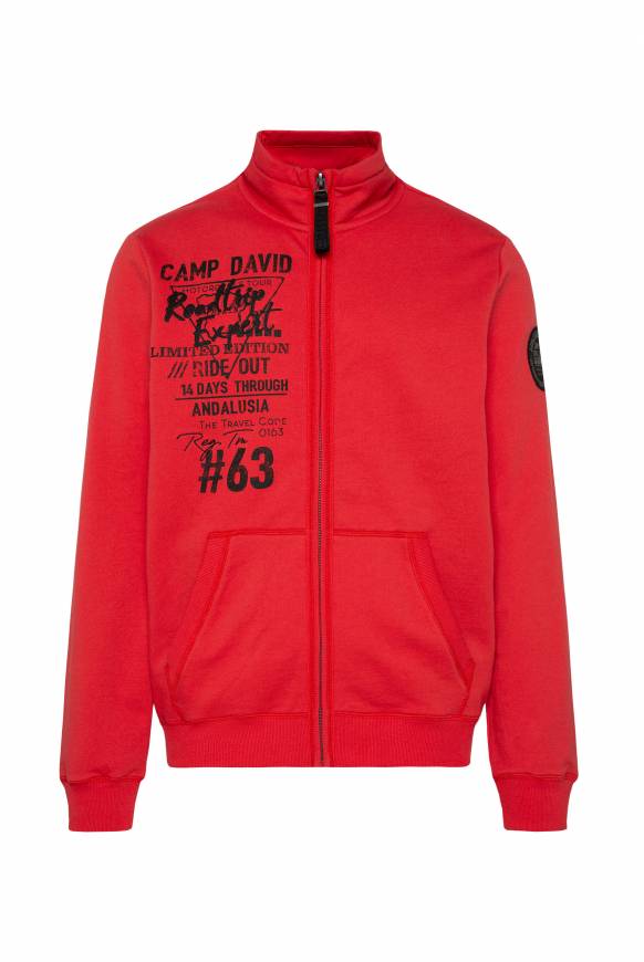 Soccx Sweatjacke Mit Print Und Stickereien Red Orange M