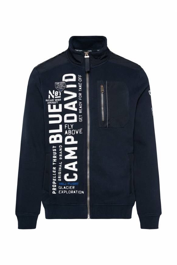 Soccx Sweatjacke Mit Tonigen Ripstop-Details Blue Navy