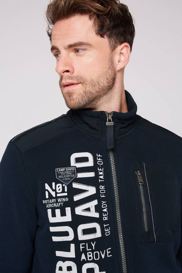 Soccx Sweatjacke Mit Tonigen Ripstop-Details Blue Navy
