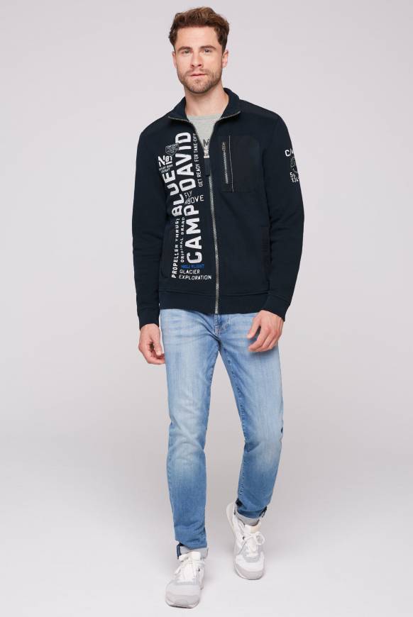 Soccx Sweatjacke Mit Tonigen Ripstop-Details Blue Navy