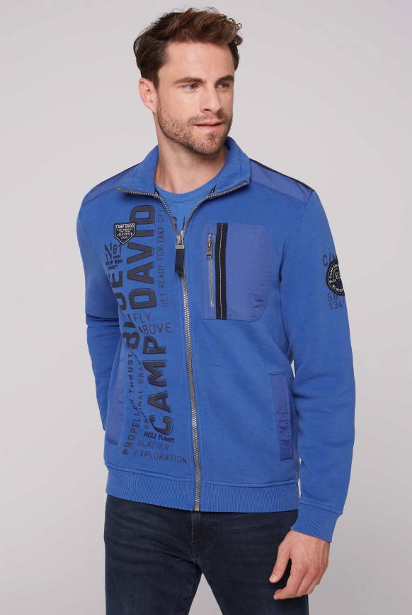 Soccx Sweatjacke Mit Tonigen Ripstop-Details Strong Blue
