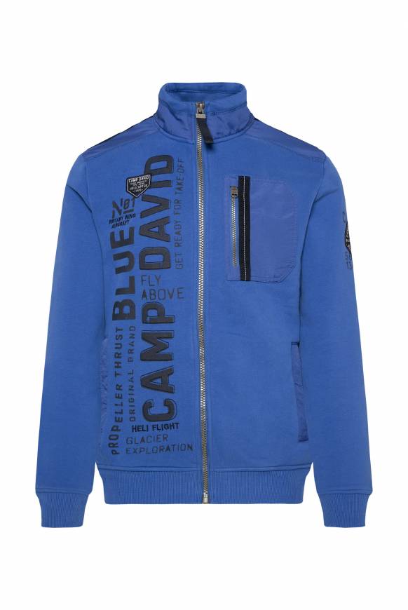 Soccx Sweatjacke Mit Tonigen Ripstop-Details Strong Blue