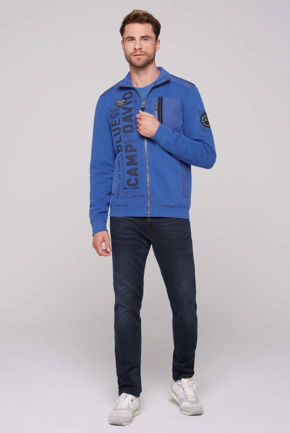 Soccx Sweatjacke Mit Tonigen Ripstop-Details Strong Blue