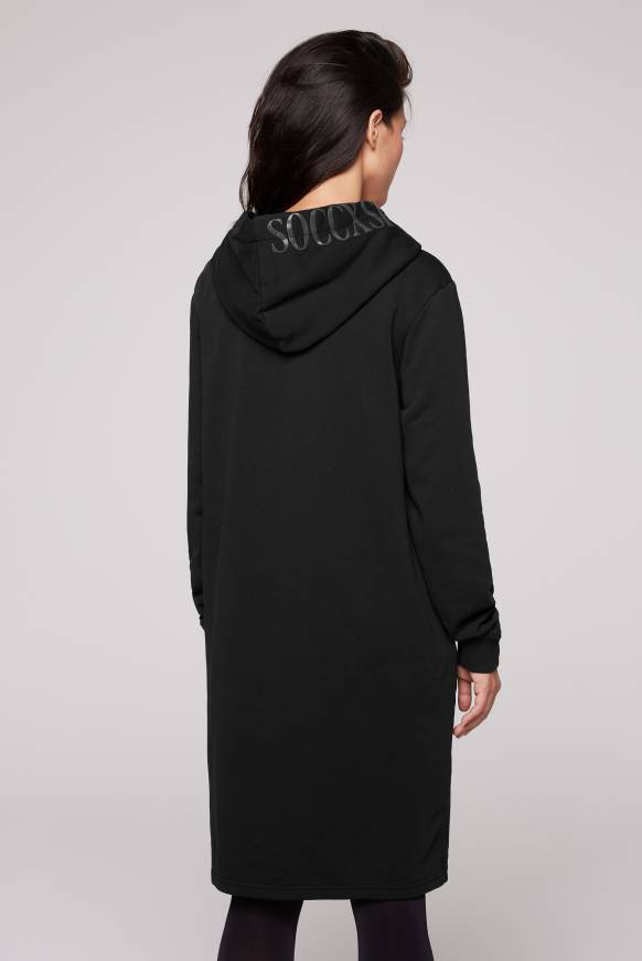 Soccx Sweatkleid Mit Kapuze Und Glossy Prints Black
