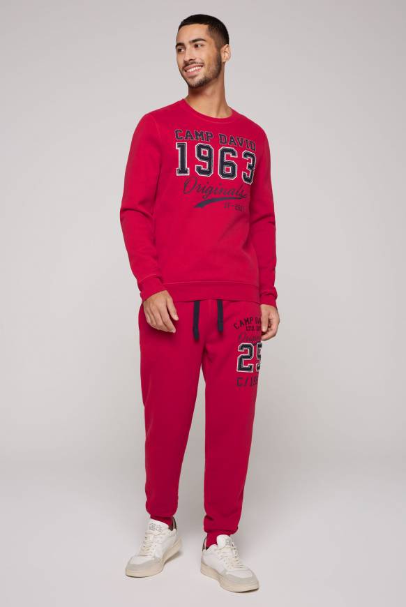 Soccx Sweatshirt Mit Artwork Im Retro-Style Royal Red