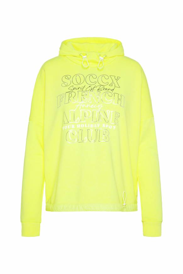 Soccx Sweatshirt Mit Kapuze Und Print Artwork Yellow Lime